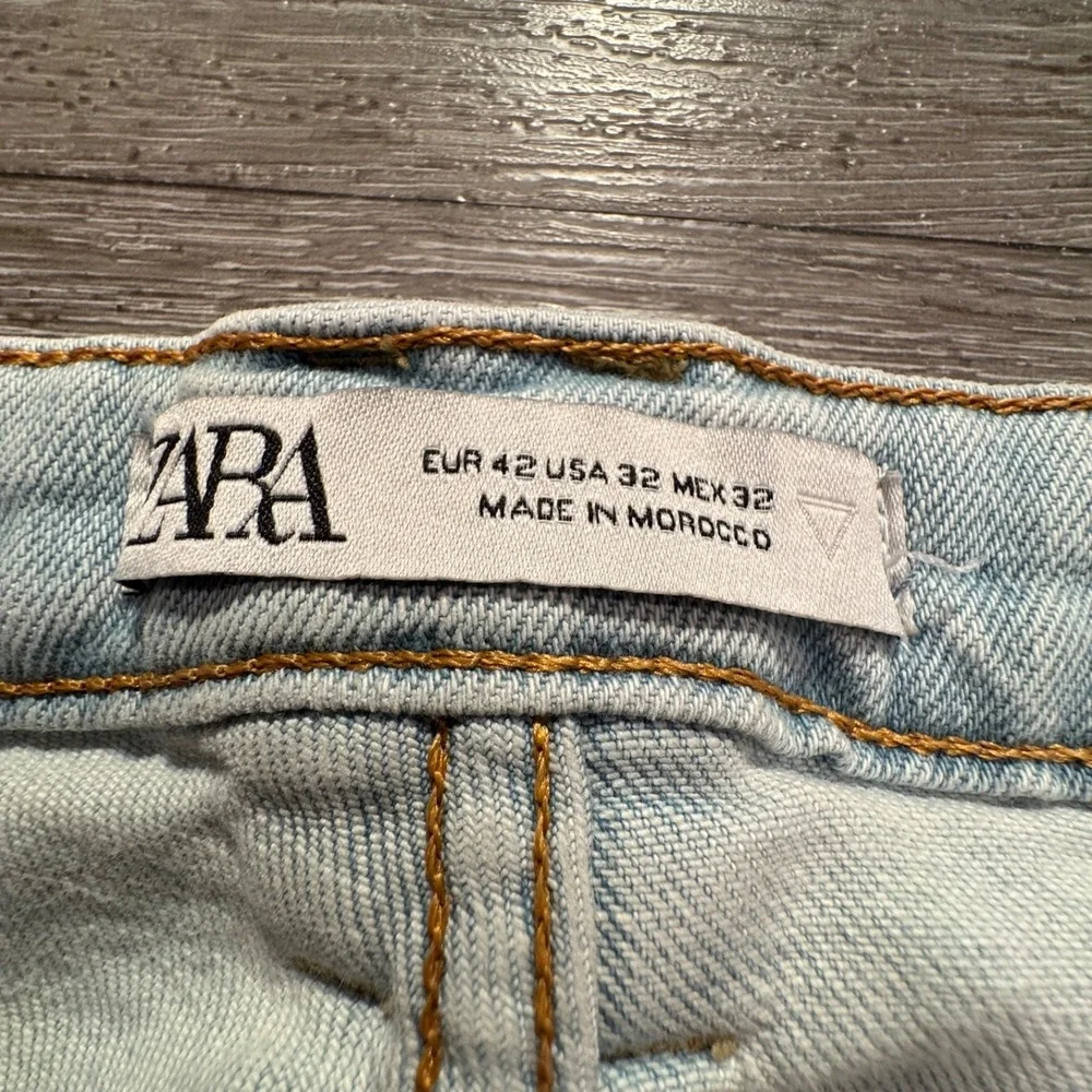 Zara Jeans Mens 32 Blue Denim Slim Straight Leg Casual Cotton 32x29 Casual Adult